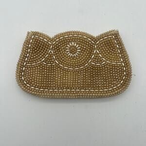 Vintage Pearl Beaded Clutch 5.5" x 3.5"